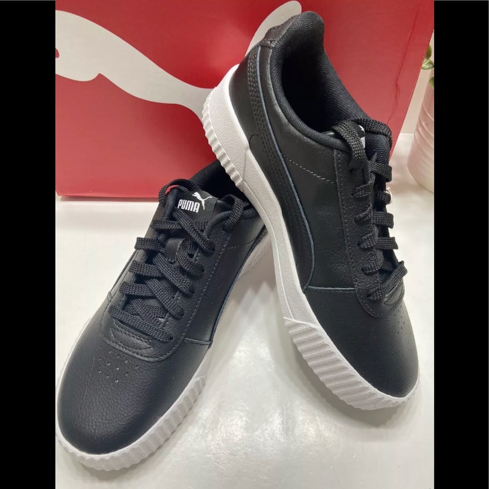 NEW Puma Women's Carina Low Top Lace Up Shoes Sneakers Black Size 8.5 - Picture 8 of 9
